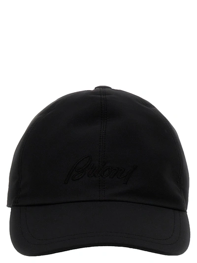 Brioni Logo Cap Hats In Black