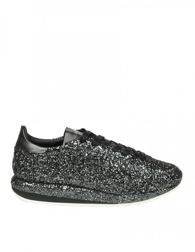 Ghoud Sneakers In Glitter Color Black