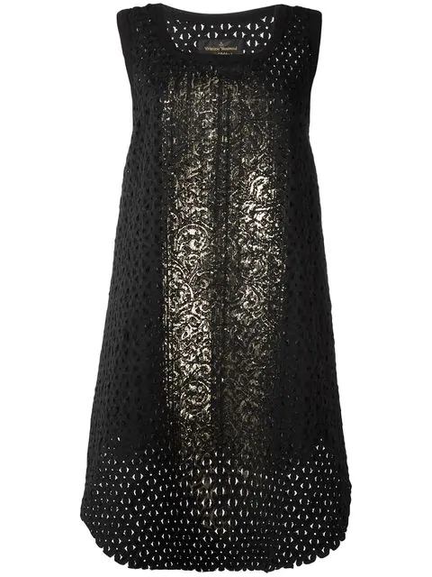 Vivienne Westwood Anglomania Net Layered Sleeveless Dress In Black ...