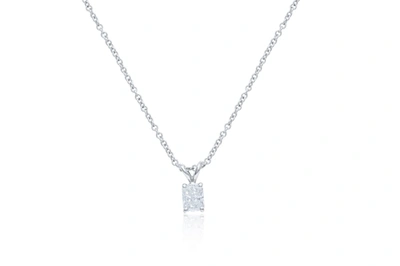 Diana M. 14kt White Gold Solitaire Diamond Pendant Containing 0.60 Ct Clarity Enhanced Diamond