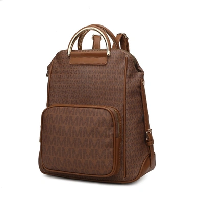 Mkf Collection By Mia K Jules M Logo Vegan Leather Women's Backpack In Multi