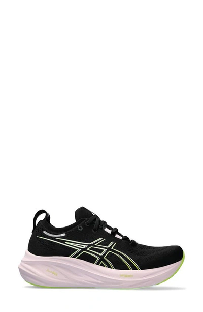 Asics Gel-nimbus 26 Running Shoe In Black/ Neon Lime
