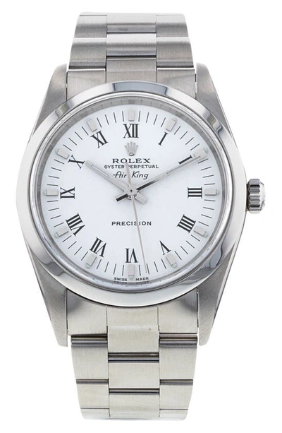 Watchfinder & Co. Rolex  Air-king Automatic Bracelet Watch, 34mm In White