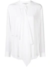 Stella Mccartney Draped Pussy Bow Blouse In White