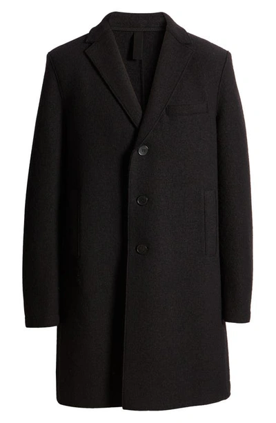 Harris Wharf London Boiled Wool Coat In Black