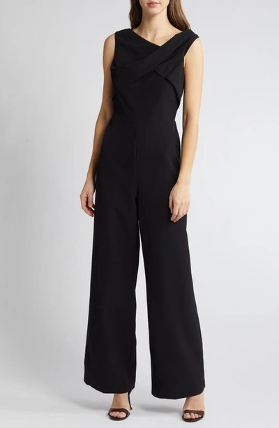 Vince Camuto One-shoulder Jumpsuit In Rich Black