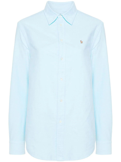 Polo Ralph Lauren Oxford Cotton Shirt In Blue