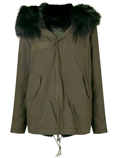 Mr & Mrs Italy Trimmed Hooded Parka In Green