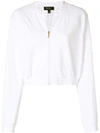 Juicy Couture Velour Crop Jacket In White