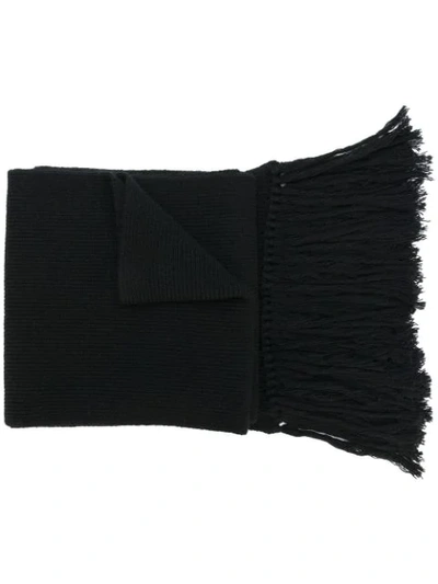 Valentino Vltn Logo Scarf In Black