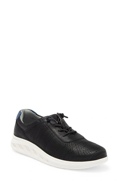 Johnston & Murphy Kids' Activate Sneaker In Black Full Grain