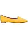 David Beauciel Satin Slippers - Yellow & Orange