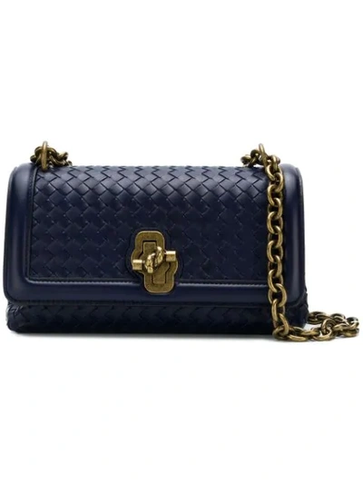 Bottega Veneta Olimpia Knot Shoulder Bag In Blue