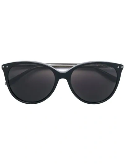 Bottega Veneta Eyewear Round Frame Sunglasses - Black