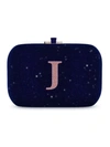 Judith Leiber Slide Lock Customizable Monogram Bag In Blue