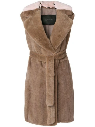 Blancha Mink Fur Gilet In Brown