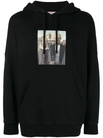 Palm Angels American Gothic Cotton Sweatshirt In Black