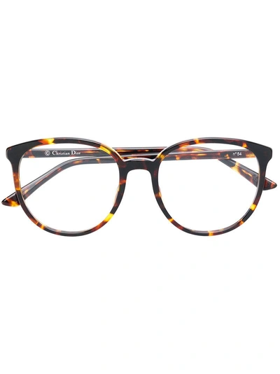 Dior Eyewear  Montaigne 54 Glasses - Brown