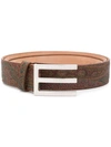 Etro Front Logo Emblem Belt - Brown