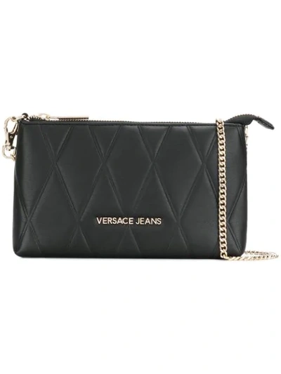 Versace Jeans Quilted Chain Wallet - Black