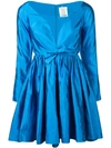 Rosie Assoulin Open Back Dress In Blue
