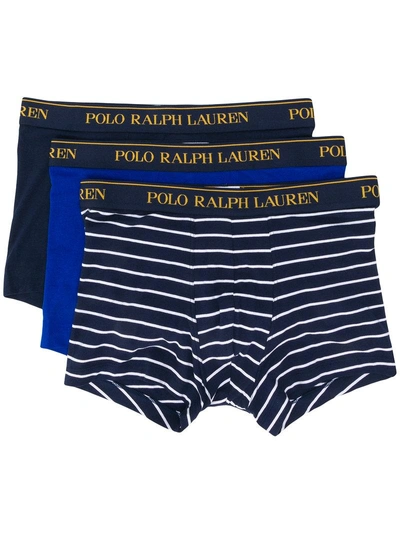 Polo Ralph Lauren Logo Stripe Boxers - Blue