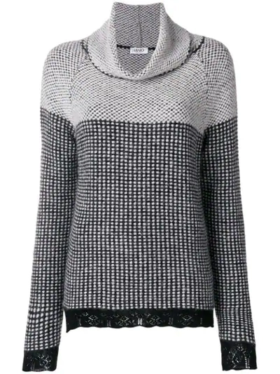 Liu •jo Liu Jo Patterned Turtleneck Sweater - Grey