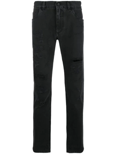 Dolce & Gabbana Distressed Jeans - Black