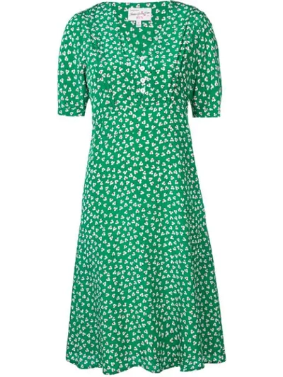 Harley Viera-newton Harley Viera Newton Printed V-neck Dress - Green