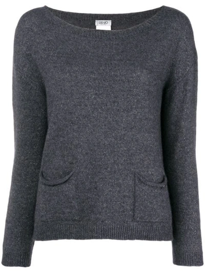 Liu •jo Liu Jo Boat Neck Sweater - Grey