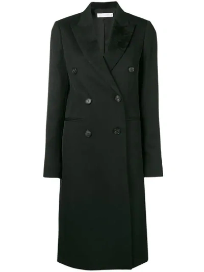 Victoria Beckham Double Breasted Coat In Black