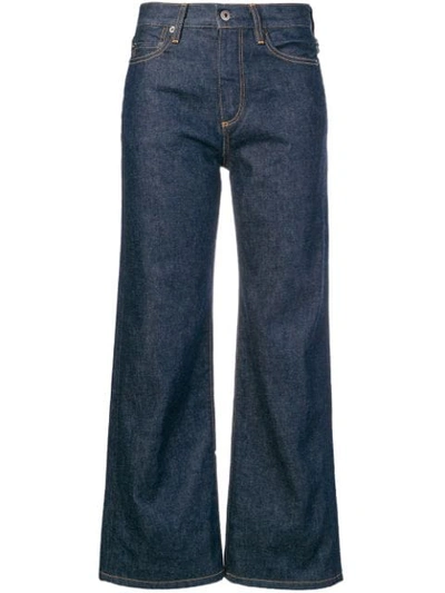 Simon Miller Cropped Wide-leg Jeans In Blue