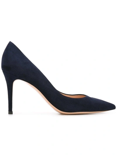 Gianvito Rossi Pointed Toe Pumps In Blue