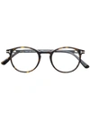 Tom Ford Round Shaped Glasses In Brown