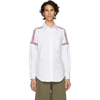 Thom Browne Elastic Stripes Cotton Oxford Shirt In White