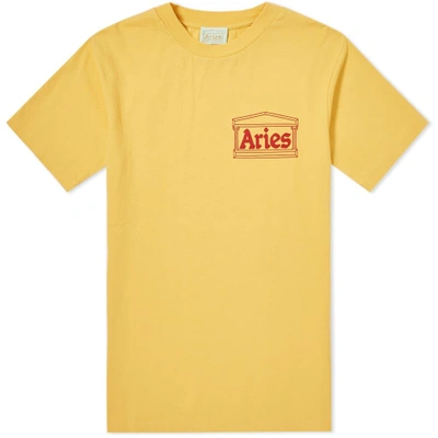 Aries Logo Tee In Yellow