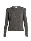 Isa Arfen Speckled Wool Blend Sweater In Dark Grey