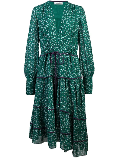 Altuzarra Isabel Floral-print Dress In Green