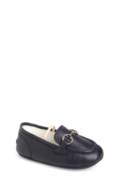 Gucci Jordaan Leather Loafers, Baby In Blue/ Nude