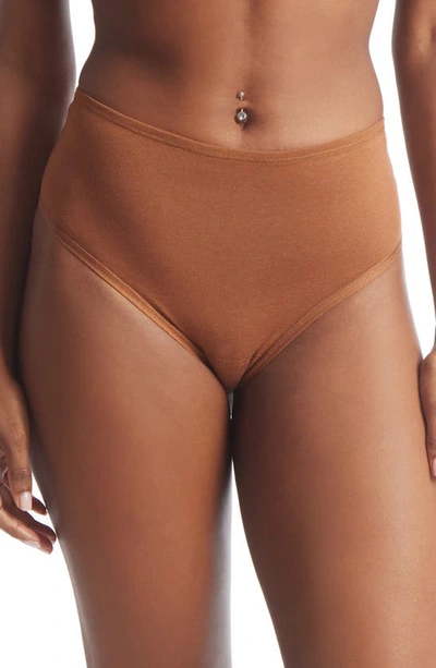 Hanky Panky Playstretch High Rise Thong In Macchiato