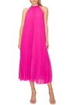 Melloday Pleat Trapeze Sleeveless Dress In Pink