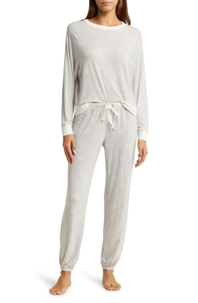 Honeydew Intimates Star Seeker Jersey Pajamas In Ivory Snow Crystal