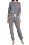 Honeydew Intimates Star Seeker Brushed Jersey Pajamas In Night Mist Plaid