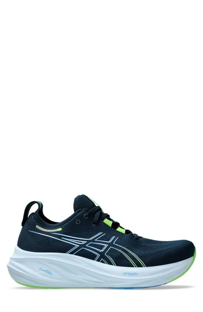 Asics Blue Gel-nimbus 26 Sneakers In French Blue/ Electric Lime