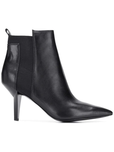 Kendall + Kylie Viva Black Leather Ankle Boots