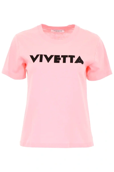 Vivetta T-shirt With Logo Print In Pink