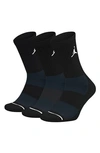 Nike Jumpman 3-pack Dry Crew Socks In Black