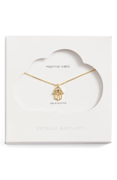 Estella Bartlett Hamsa Pendant Necklace In Gold