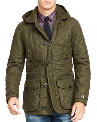 Polo Ralph Lauren Quilted Wool Blend Coat In Armadillo | ModeSens
