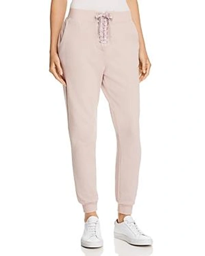 Spiritual Gangster Lace-up Joggers In Pink Smoke